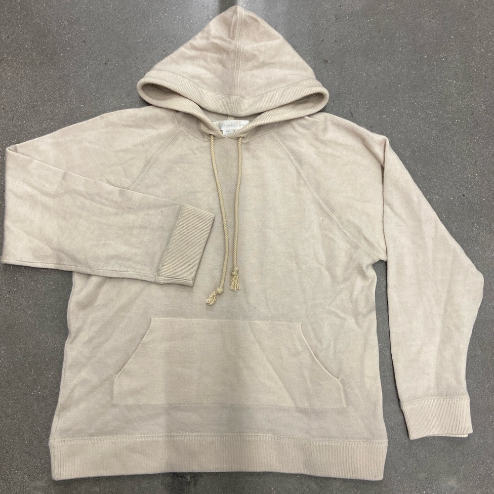 Flawed Gem Alexander Wang Cashmere Hoodie Beige Pullover S Luxury Minimalist